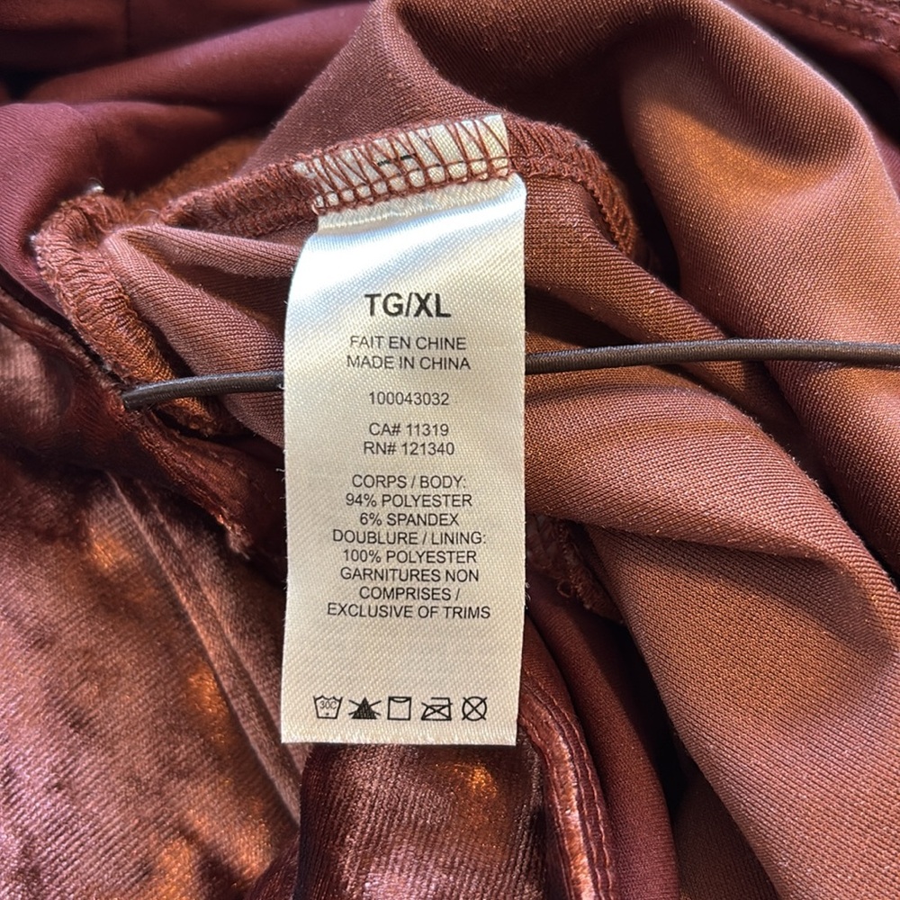Dynamite Rust Velvet Jumpsuit - Picture 3 of 5